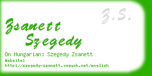 zsanett szegedy business card